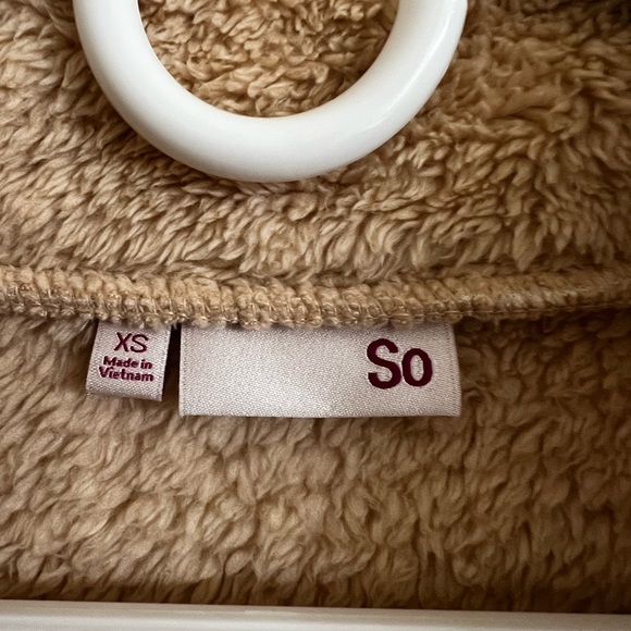XS Cropped Sherpa Quarter Zip Sweatshirt - Picture 3 of 4